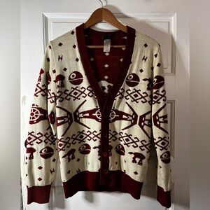 STAR WARS Christmas cardigan Sz S